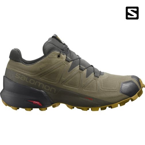 Olive Salomon Speedcross 5 GTX Men's Trail Running Shoes | IE SX1083